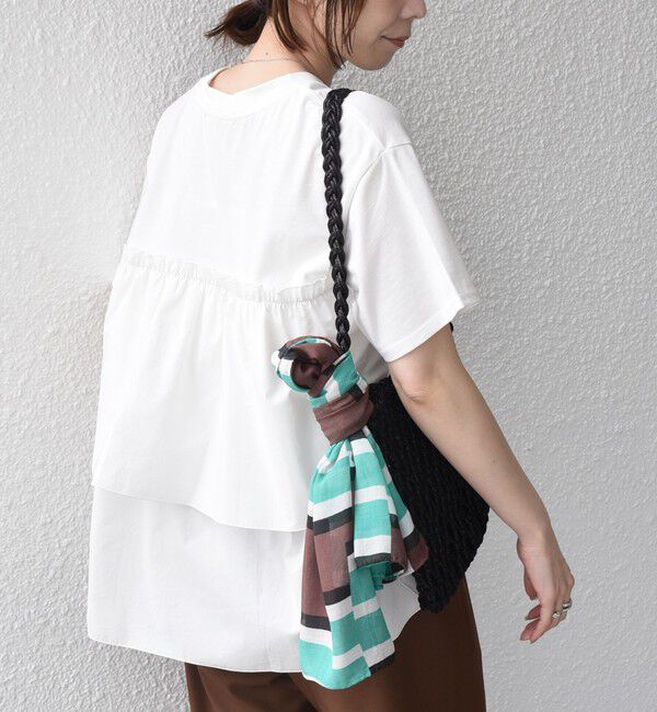 SHIPS Colors 「SHIPS Colors:〈手洗い可能〉バックティアード デザイン カットソー」|Tシャツ・カットソー|