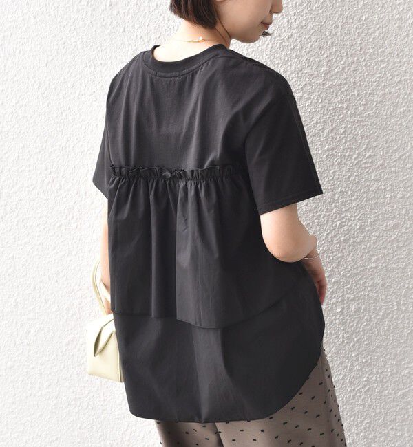 SHIPS Colors 「SHIPS Colors:〈手洗い可能〉バックティアード デザイン カットソー」|Tシャツ・カットソー|