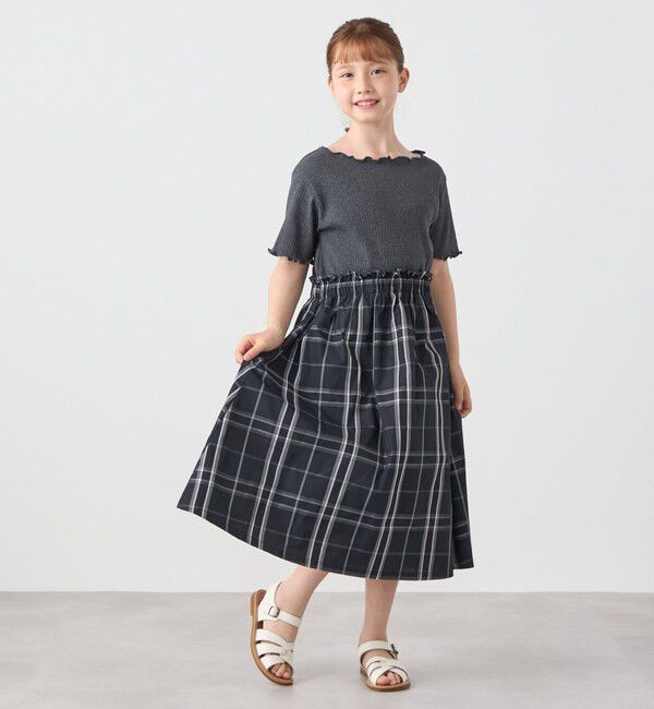 SHIPS any「SHIPS any: チェック柄 ドッキング ワンピース<KIDS>」|ワンピース|