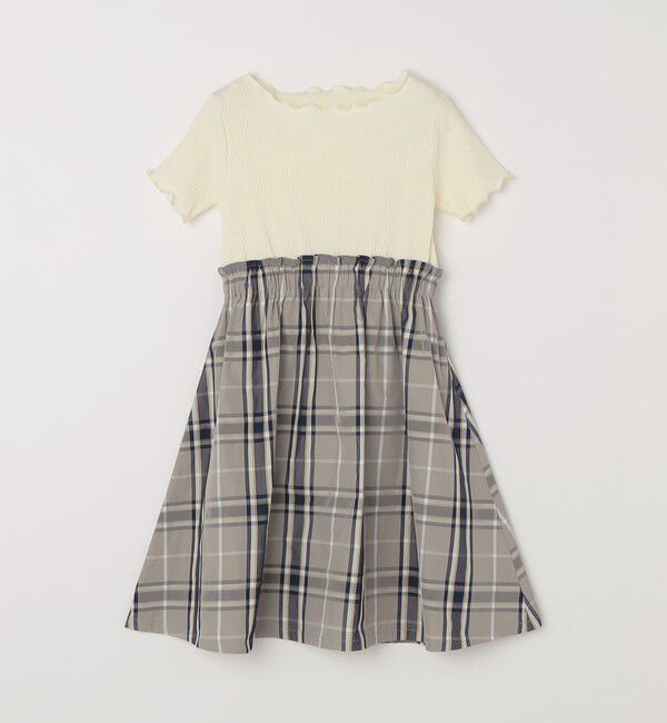 SHIPS any「SHIPS any: チェック柄 ドッキング ワンピース<KIDS>」|ワンピース|