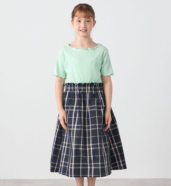 SHIPS any「SHIPS any: チェック柄 ドッキング ワンピース<KIDS>」|ワンピース|