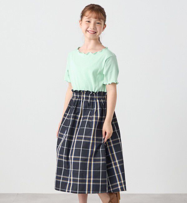 SHIPS any「SHIPS any: チェック柄 ドッキング ワンピース<KIDS>」|ワンピース|