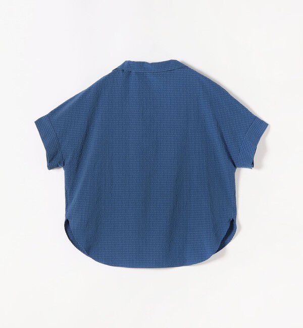 quaranciel「quaranciel:〈手洗い可能〉サッカー ドロストカラー スキッパー シャツ ブラウス」|シャツ・ブラウス|