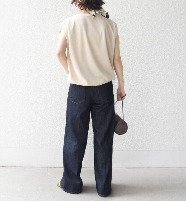 SHIPS for women「【実力派ベーシック】〈接触冷感/UVカット〉マイクロ パイル フレンチスリーブ プルオーバー」|Tシャツ・カットソー|