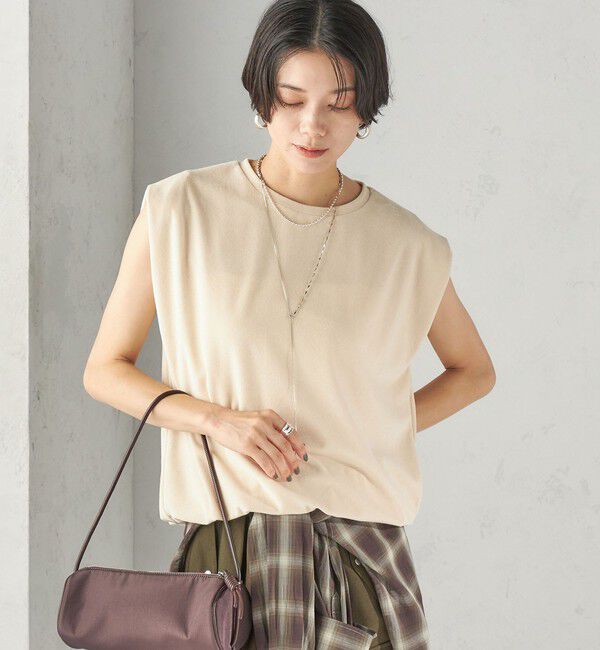 SHIPS for women「【実力派ベーシック】〈接触冷感/UVカット〉マイクロ パイル フレンチスリーブ プルオーバー」|Tシャツ・カットソー|