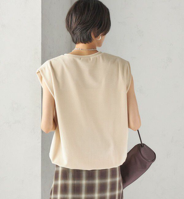 SHIPS for women「【実力派ベーシック】〈接触冷感/UVカット〉マイクロ パイル フレンチスリーブ プルオーバー」|Tシャツ・カットソー|