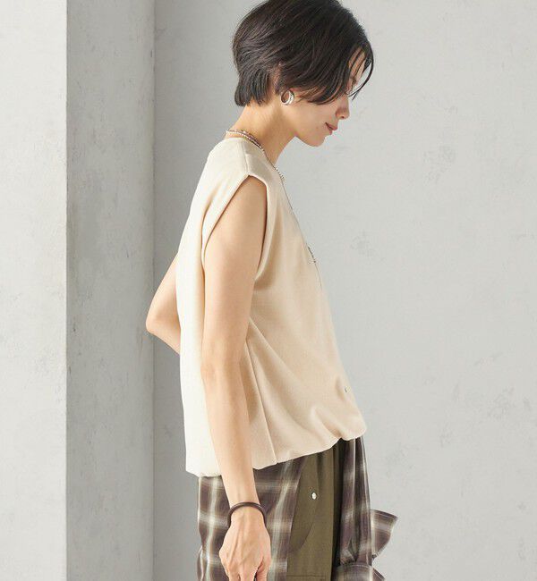 SHIPS for women「【実力派ベーシック】〈接触冷感/UVカット〉マイクロ パイル フレンチスリーブ プルオーバー」|Tシャツ・カットソー|