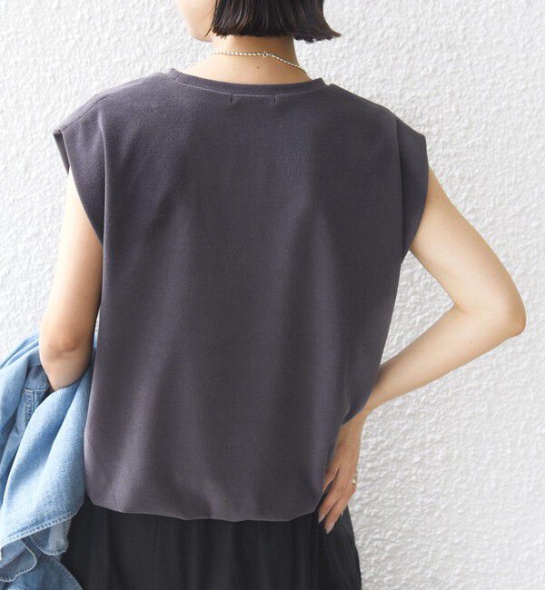 SHIPS for women「【実力派ベーシック】〈接触冷感/UVカット〉マイクロ パイル フレンチスリーブ プルオーバー」|Tシャツ・カットソー|