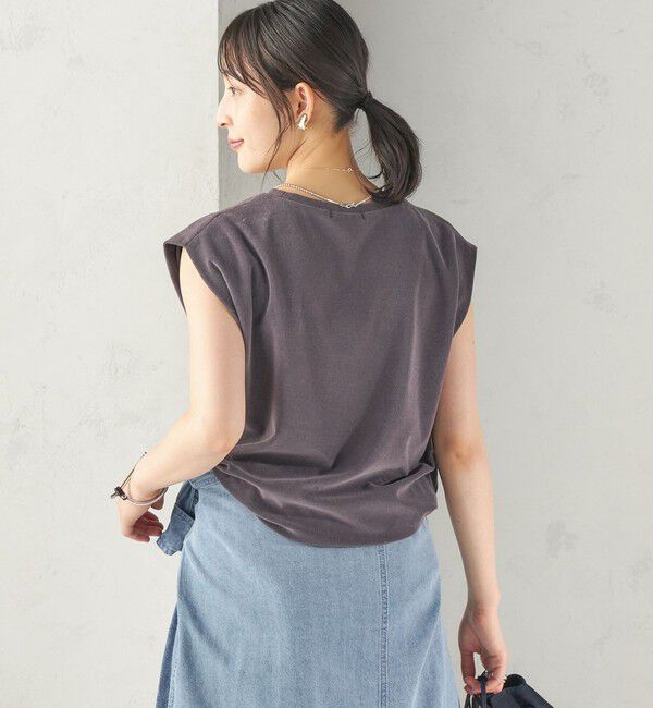 SHIPS for women「【実力派ベーシック】〈接触冷感/UVカット〉マイクロ パイル フレンチスリーブ プルオーバー」|Tシャツ・カットソー|