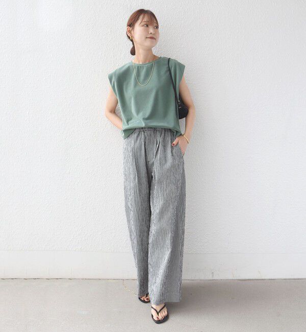 SHIPS for women「【実力派ベーシック】〈接触冷感/UVカット〉マイクロ パイル フレンチスリーブ プルオーバー」|Tシャツ・カットソー|