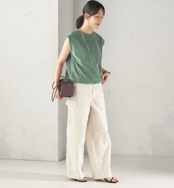 SHIPS for women「【実力派ベーシック】〈接触冷感/UVカット〉マイクロ パイル フレンチスリーブ プルオーバー」|Tシャツ・カットソー|