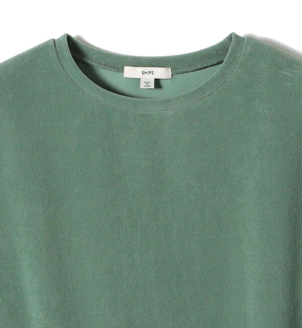SHIPS for women「【実力派ベーシック】〈接触冷感/UVカット〉マイクロ パイル フレンチスリーブ プルオーバー」|Tシャツ・カットソー|