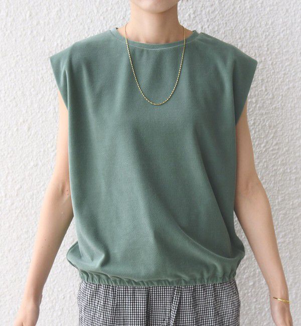 SHIPS for women「【実力派ベーシック】〈接触冷感/UVカット〉マイクロ パイル フレンチスリーブ プルオーバー」|Tシャツ・カットソー|