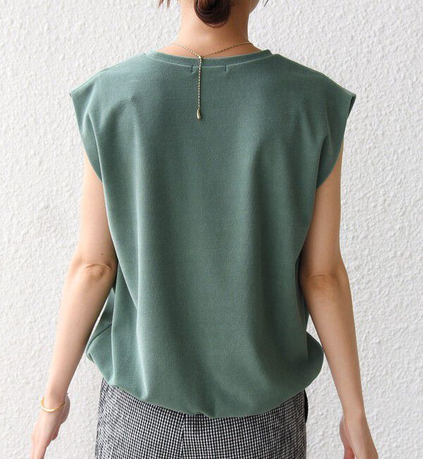 SHIPS for women「【実力派ベーシック】〈接触冷感/UVカット〉マイクロ パイル フレンチスリーブ プルオーバー」|Tシャツ・カットソー|