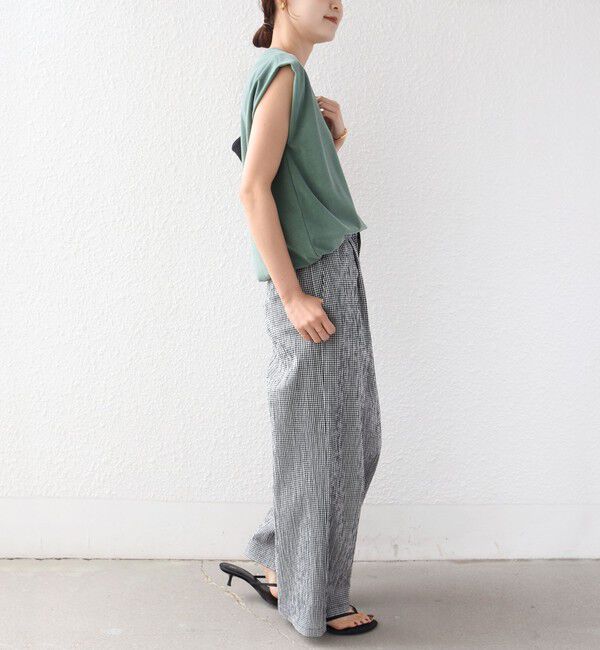 SHIPS for women「【実力派ベーシック】〈接触冷感/UVカット〉マイクロ パイル フレンチスリーブ プルオーバー」|Tシャツ・カットソー|