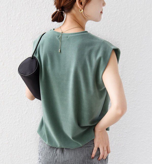 SHIPS for women「【実力派ベーシック】〈接触冷感/UVカット〉マイクロ パイル フレンチスリーブ プルオーバー」|Tシャツ・カットソー|