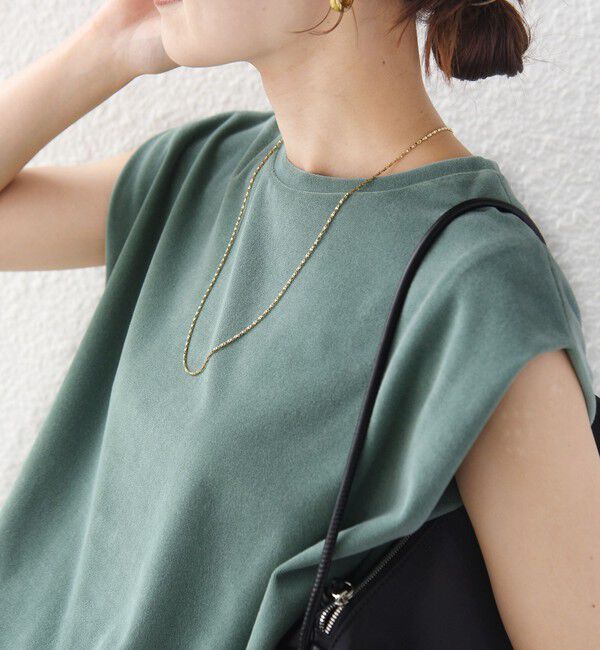 SHIPS for women「【実力派ベーシック】〈接触冷感/UVカット〉マイクロ パイル フレンチスリーブ プルオーバー」|Tシャツ・カットソー|
