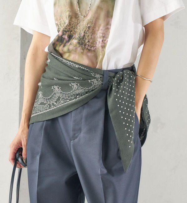 SHIPS for women「《予約》destin: Judy Triangle Bandana」|バンダナ・スカーフ|オリーブ