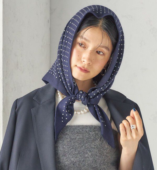 SHIPS for women「《予約》destin: Judy Triangle Bandana」|バンダナ・スカーフ|ネイビー