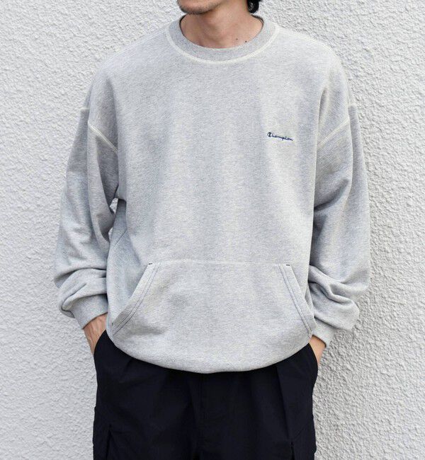 SHIPS any「【SHIPS any別注】Champion: ワンポイント ロゴ 刺繍 ステッチ リラックス スウェット◆」|スウェット・ジャージ|