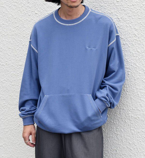 SHIPS any「【SHIPS any別注】Champion: ワンポイント ロゴ 刺繍 ステッチ リラックス スウェット◆」|スウェット・ジャージ|
