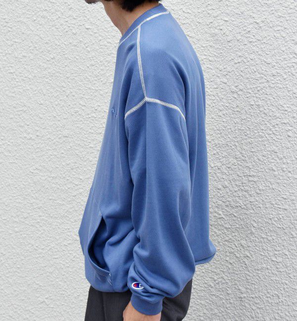 SHIPS any「【SHIPS any別注】Champion: ワンポイント ロゴ 刺繍 ステッチ リラックス スウェット◆」|スウェット・ジャージ|