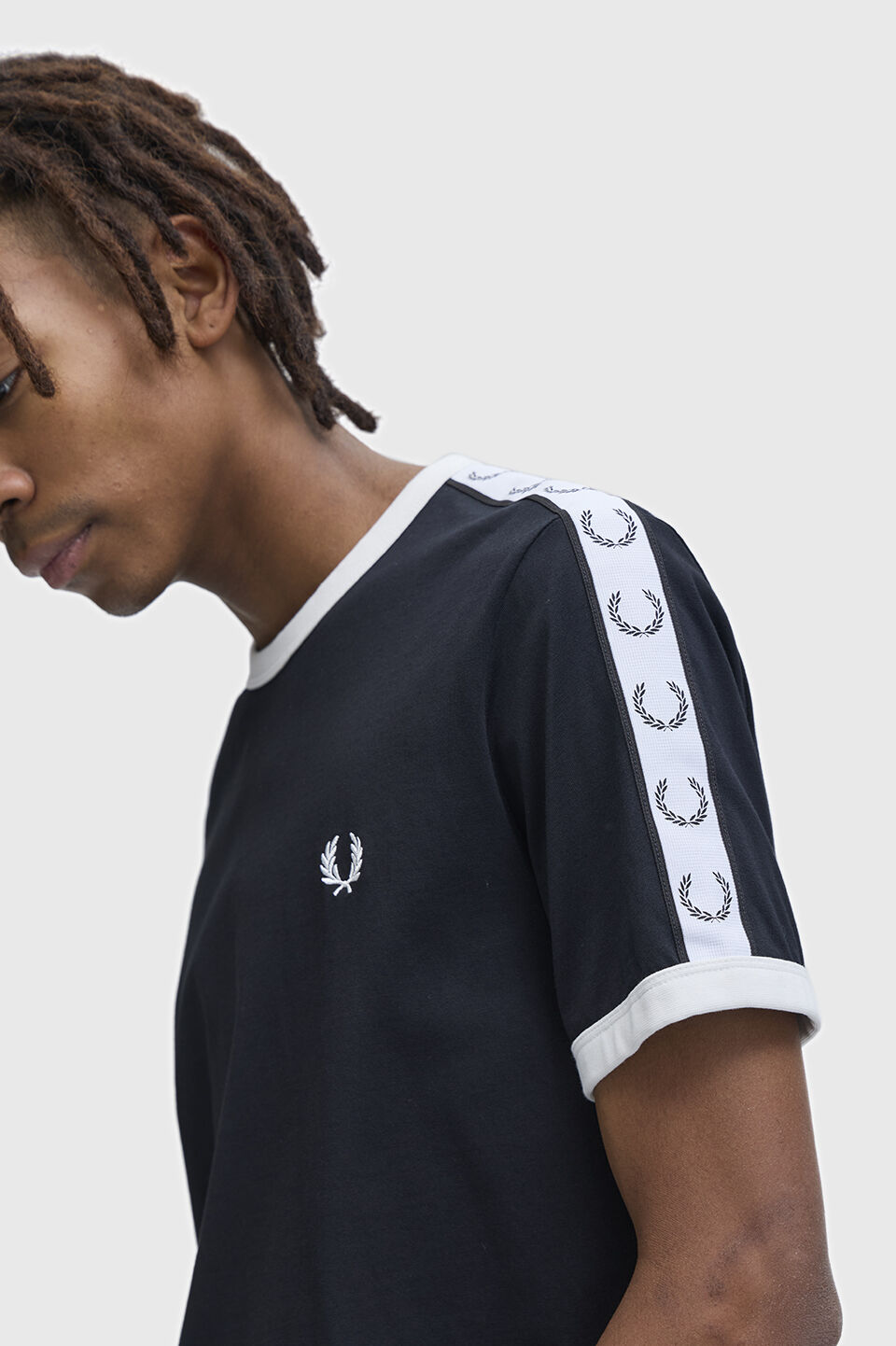 FRED PERRY 「Taped Ringer T-Shirt／テープリンガーＴシャツ」|Tシャツ・カットソー|BLACK