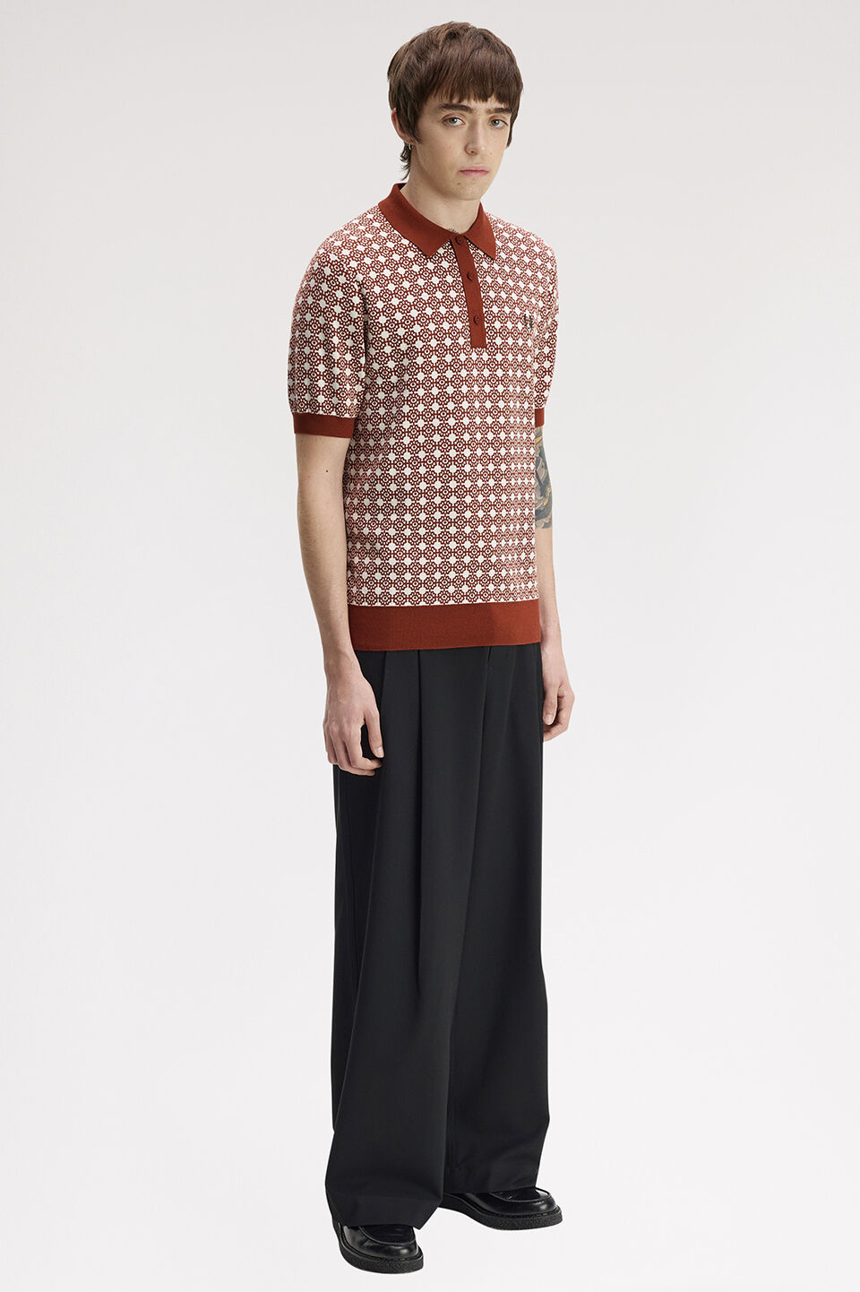 FRED PERRY 「FRED PERRY／Floral Jacquard Shirt／フローラルジャガードシャツ」|ポロシャツ|