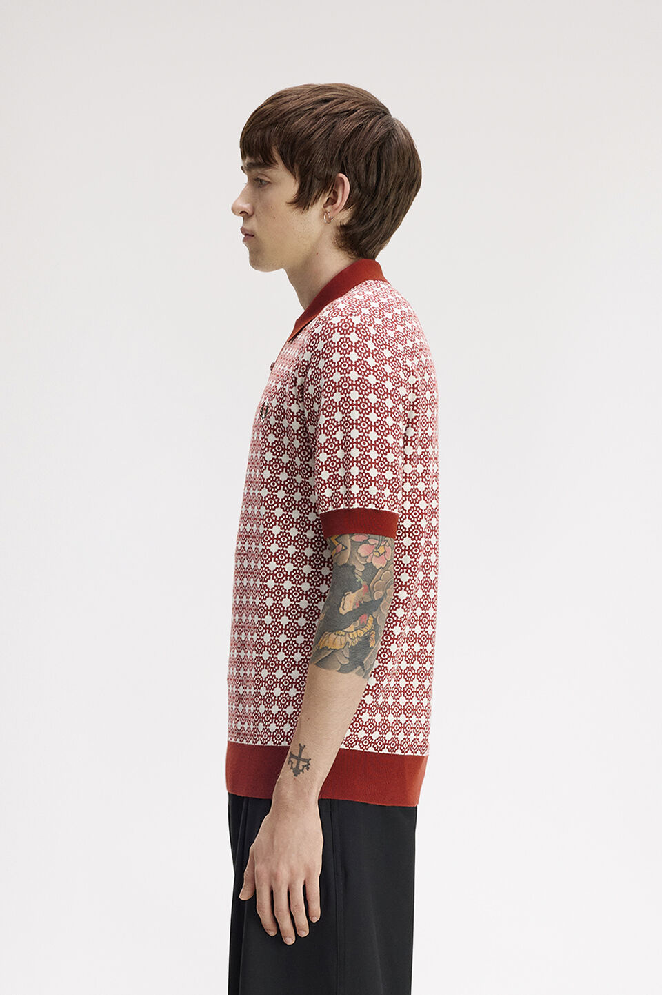 FRED PERRY 「FRED PERRY／Floral Jacquard Shirt／フローラルジャガードシャツ」|ポロシャツ|