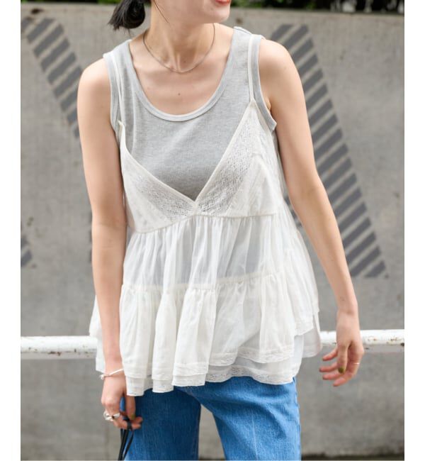 OUTDOOR PRODUCTS Usual Things「レースフリルキャミ」|シャツ・ブラウス|