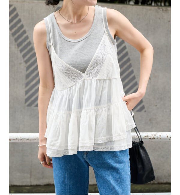 OUTDOOR PRODUCTS Usual Things「レースフリルキャミ」|シャツ・ブラウス|