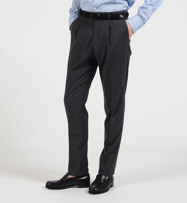 TOMORROWLAND BUYING WEAR「PT TORINO Gentleman Fit ポリエステルウール 1プリーツ スリムスラックス」|スラックス|