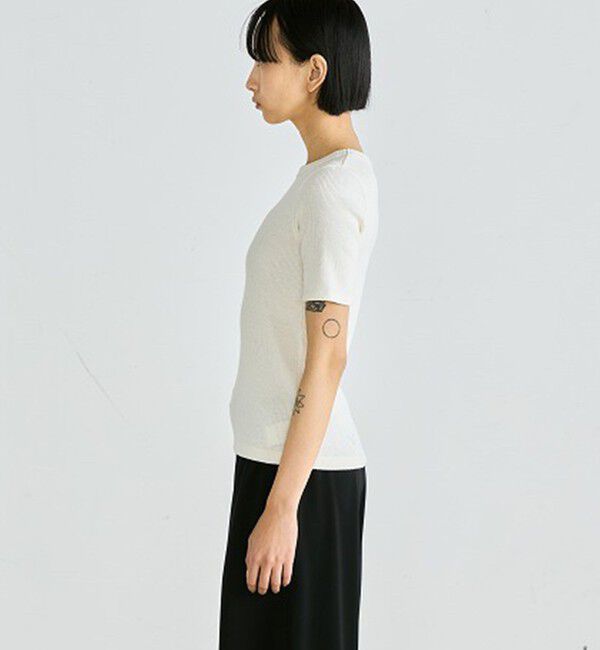 Edition「シルクネップ ハーフスリーブトップス」|Tシャツ・カットソー|