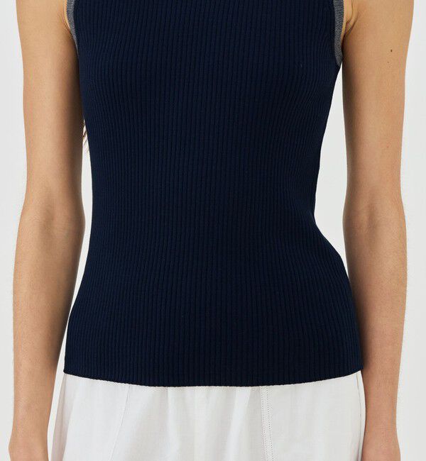 GALERIE VIE「ギザコットンリブ ノースリーブプルオーバー」|ニット・セーター|