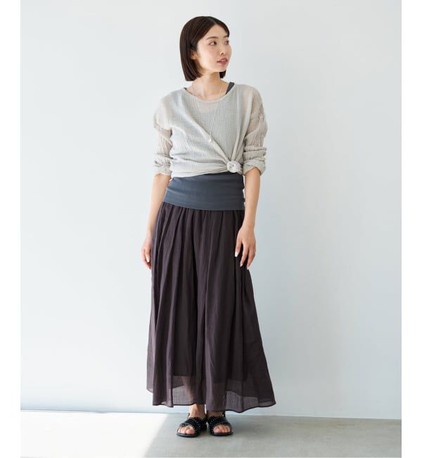 IENA「《セットアップ対応》ラミータックギャザースカート」|スカート|
