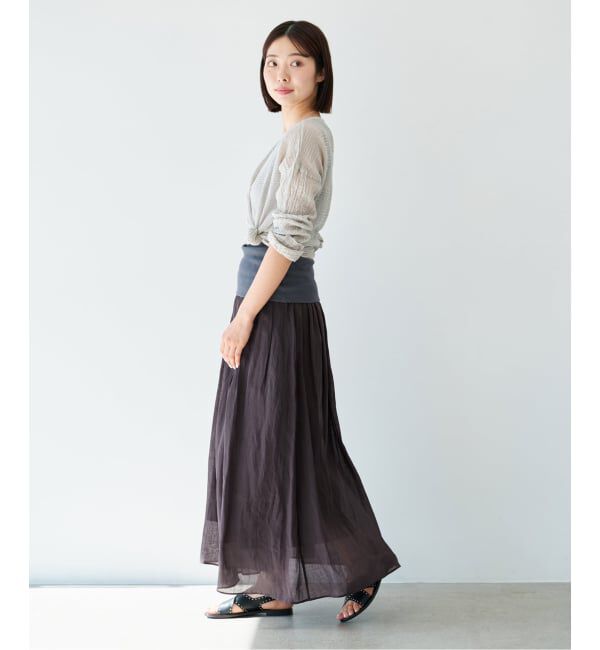 IENA「《セットアップ対応》ラミータックギャザースカート」|スカート|