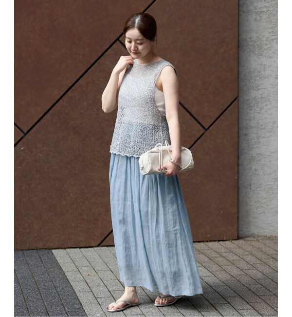 IENA「《セットアップ対応》ラミータックギャザースカート」|スカート|