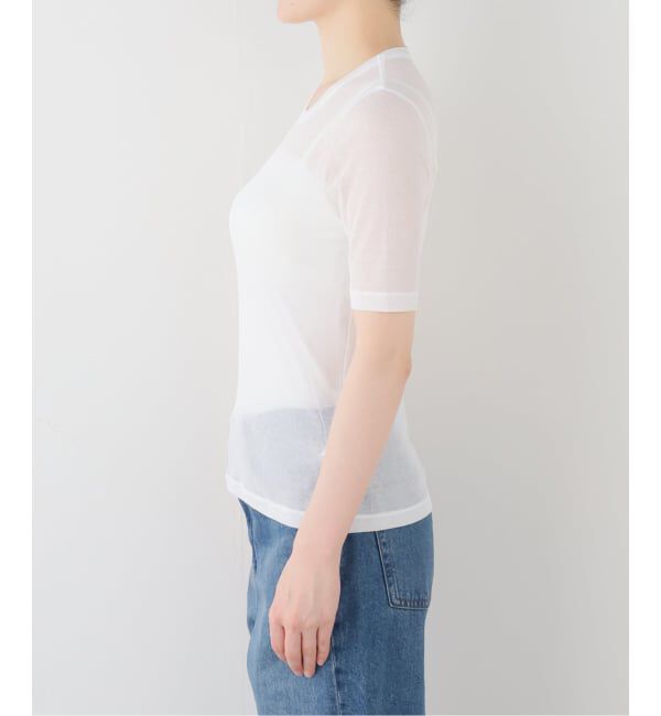 IENA LA BOUCLE「IENA LA BOUCLE 水撚りガスフライス半袖プルオーバー」|Tシャツ・カットソー|