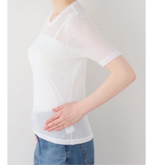 IENA LA BOUCLE「IENA LA BOUCLE 水撚りガスフライス半袖プルオーバー」|Tシャツ・カットソー|