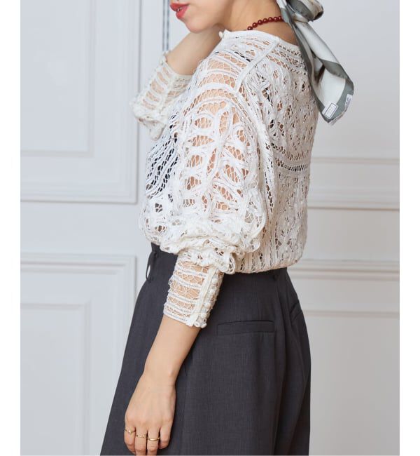 IENA LA BOUCLE「《予約》IENA LA BOUCLE バテンレースブラウス」|シャツ・ブラウス|