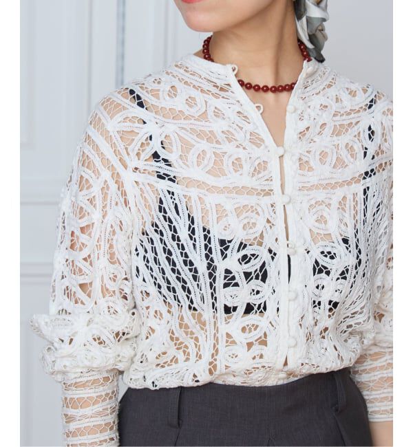 IENA LA BOUCLE「《予約》IENA LA BOUCLE バテンレースブラウス」|シャツ・ブラウス|