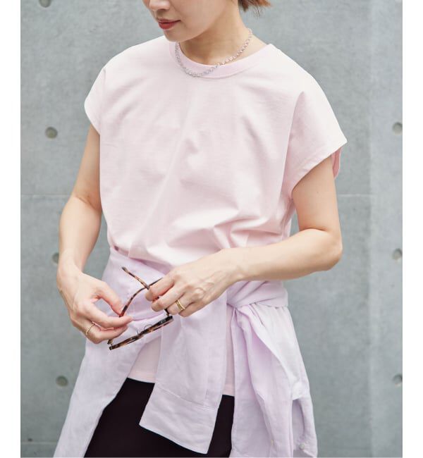 IENA「《追加9/新色あり》ラウンドテールプルオーバー」|Tシャツ・カットソー|ピンク