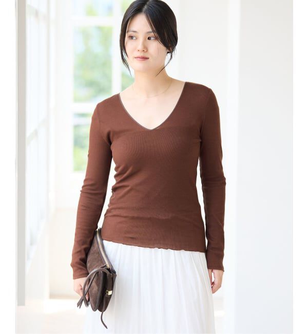 IENA「ディープVネックプルオーバー」|Tシャツ・カットソー|