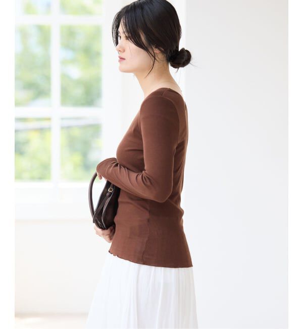 IENA「ディープVネックプルオーバー」|Tシャツ・カットソー|