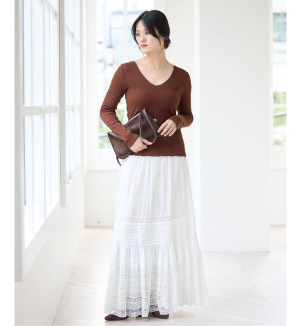 IENA「ディープVネックプルオーバー」|Tシャツ・カットソー|
