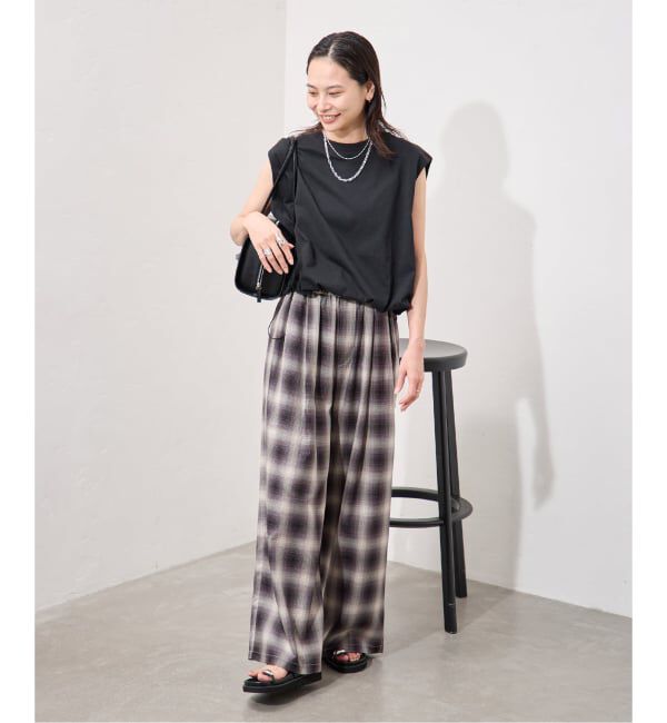 JOURNAL STANDARD「《追加2》シャーリングノースリーブＴシャツ」|Tシャツ・カットソー|