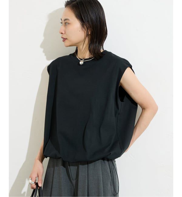JOURNAL STANDARD「《追加2》シャーリングノースリーブＴシャツ」|Tシャツ・カットソー|