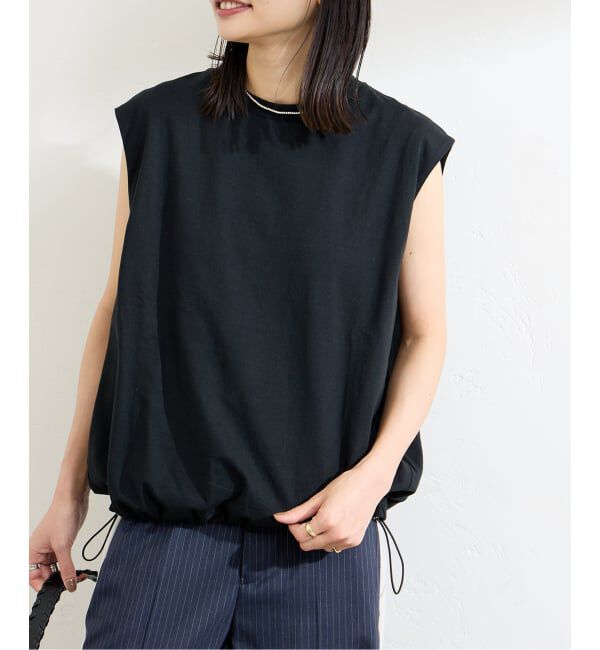 JOURNAL STANDARD「《追加2》シャーリングノースリーブＴシャツ」|Tシャツ・カットソー|