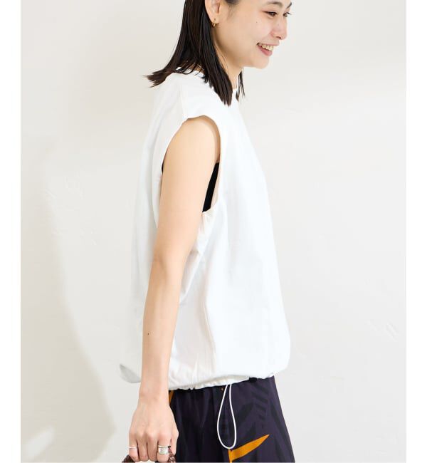 JOURNAL STANDARD「《追加2》シャーリングノースリーブＴシャツ」|Tシャツ・カットソー|