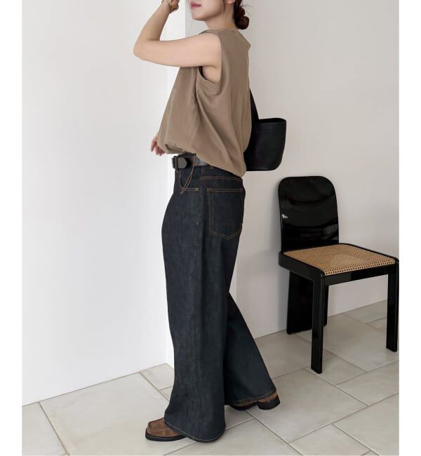 JOURNAL STANDARD「《追加2》シャーリングノースリーブＴシャツ」|Tシャツ・カットソー|